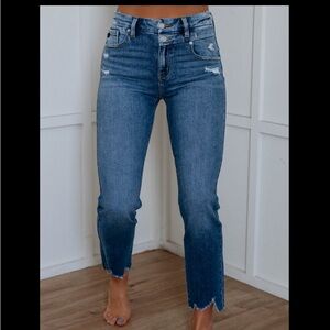 KanCan Distressed Blue Ankle Jeans
